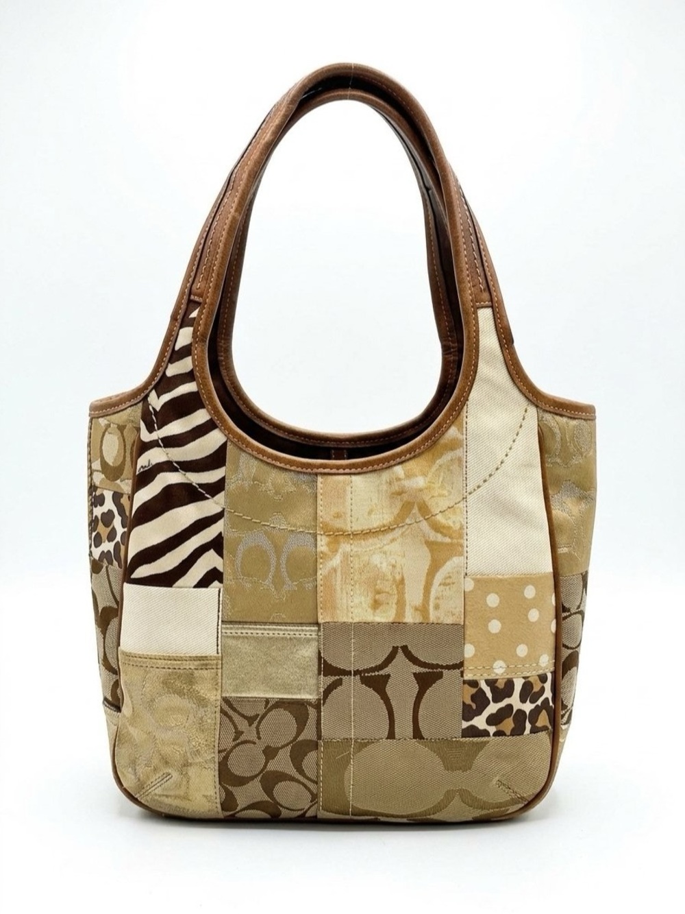 Coach Vintage Patchwork Ergo Hobo Shoulder Bag with Wristlet in Mixed Materials - Picture 4 of 9